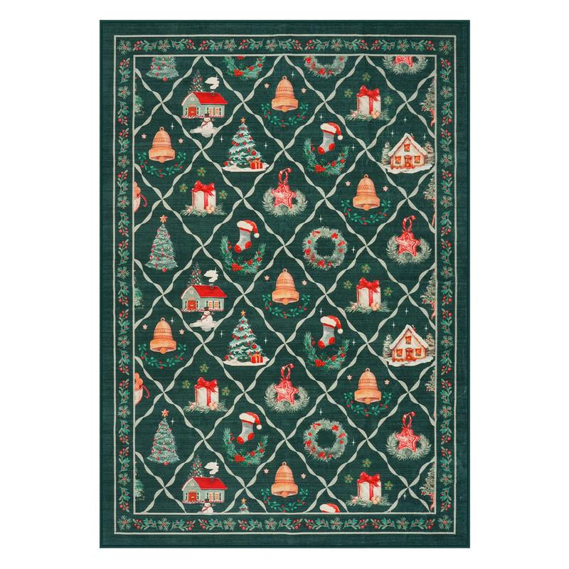 Lahome Christmas Rug Runners for Hallways,Kitchen Rugs Non Slip Washable Entryway Carpet Runner,Soft Christmas Tree Santa Claus Runners for Bathroom Holiday Decor