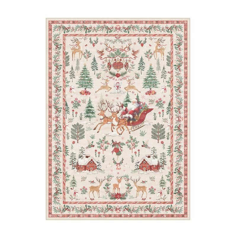 Lahome Christmas Rug Runners for Hallways,Kitchen Rugs Non Slip Washable Entryway Carpet Runner,Soft Christmas Tree Santa Claus Runners for Bathroom Holiday Decor