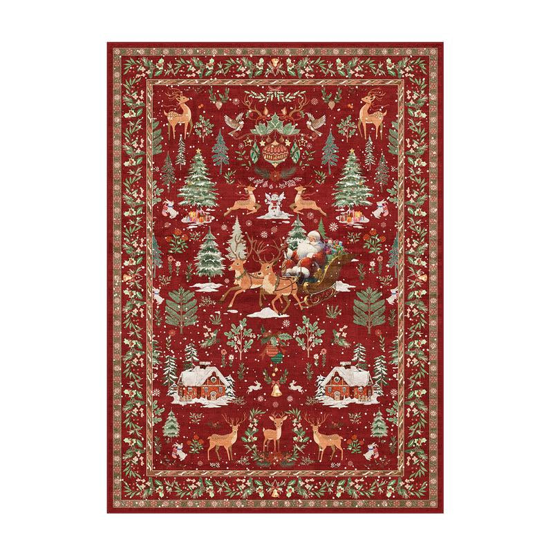 Lahome Christmas Rug Runners for Hallways,Kitchen Rugs Non Slip Washable Entryway Carpet Runner,Soft Christmas Tree Santa Claus Runners for Bathroom Holiday Decor