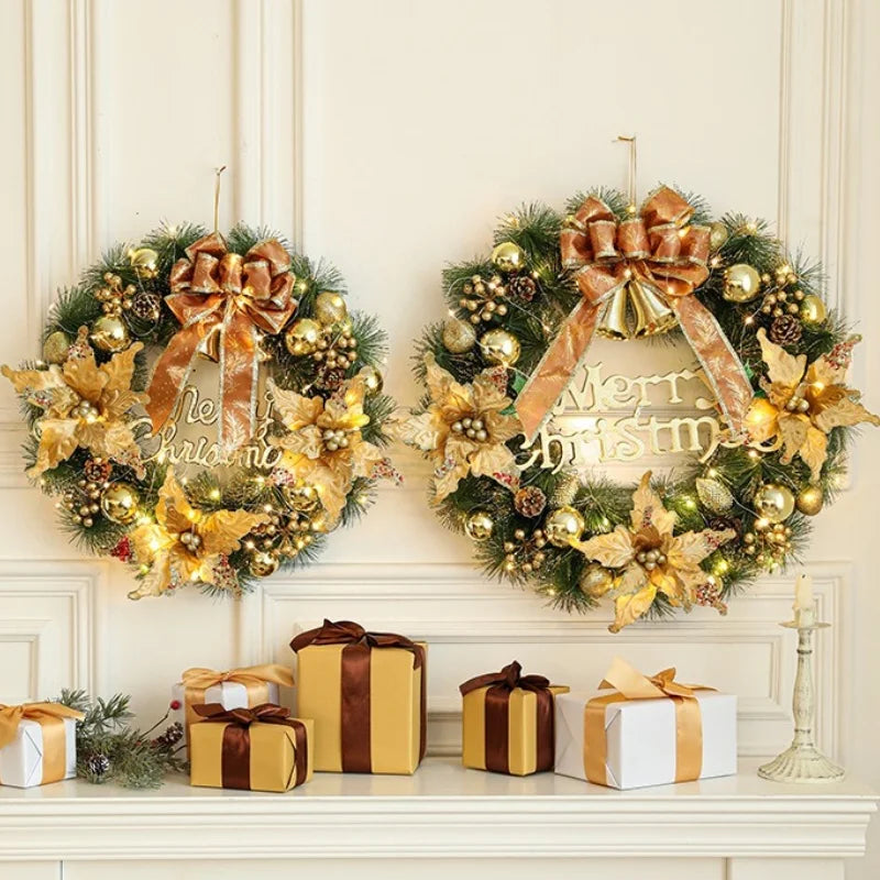 Festive Christmas Garland Wreath - Perfect for Front Door, Windows & Holiday Party Decor!
