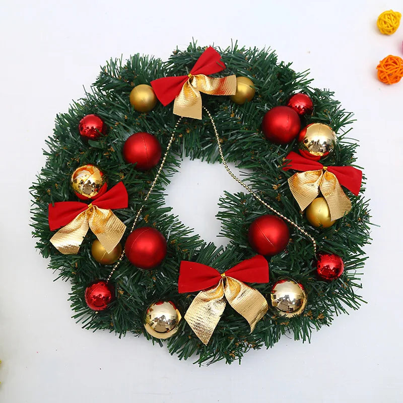 Festive Christmas Garland Wreath - Perfect for Front Door, Windows & Holiday Party Decor!