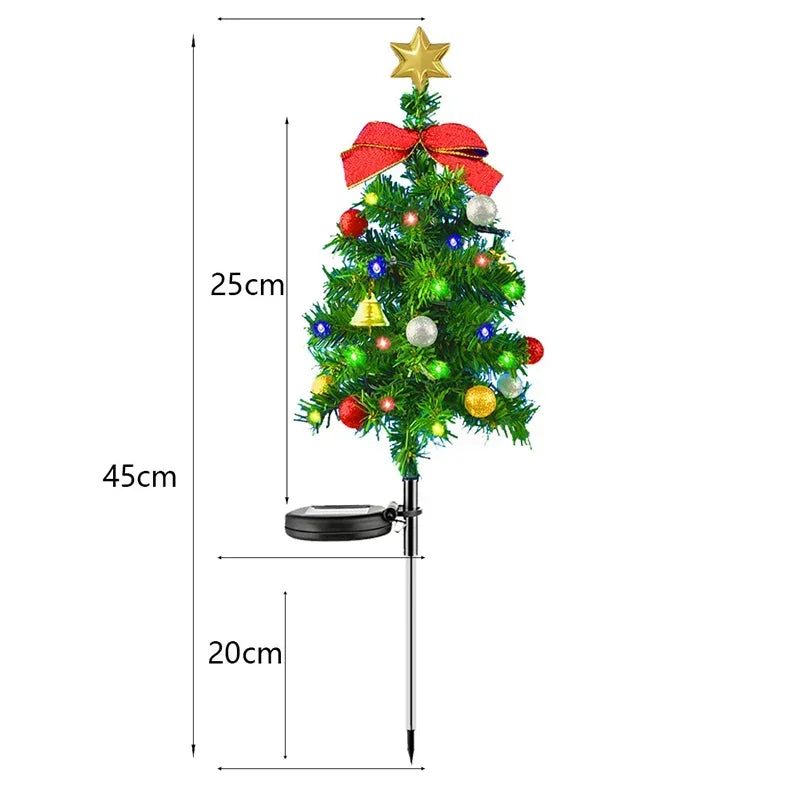 Vibrant Solar-Powered Christmas Tree Lights - Waterproof & Colorful Outdoor Decorations for Garden, Pathway, and Parties