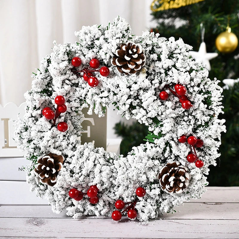 Festive Christmas Garland Wreath - Perfect for Front Door, Windows & Holiday Party Decor!