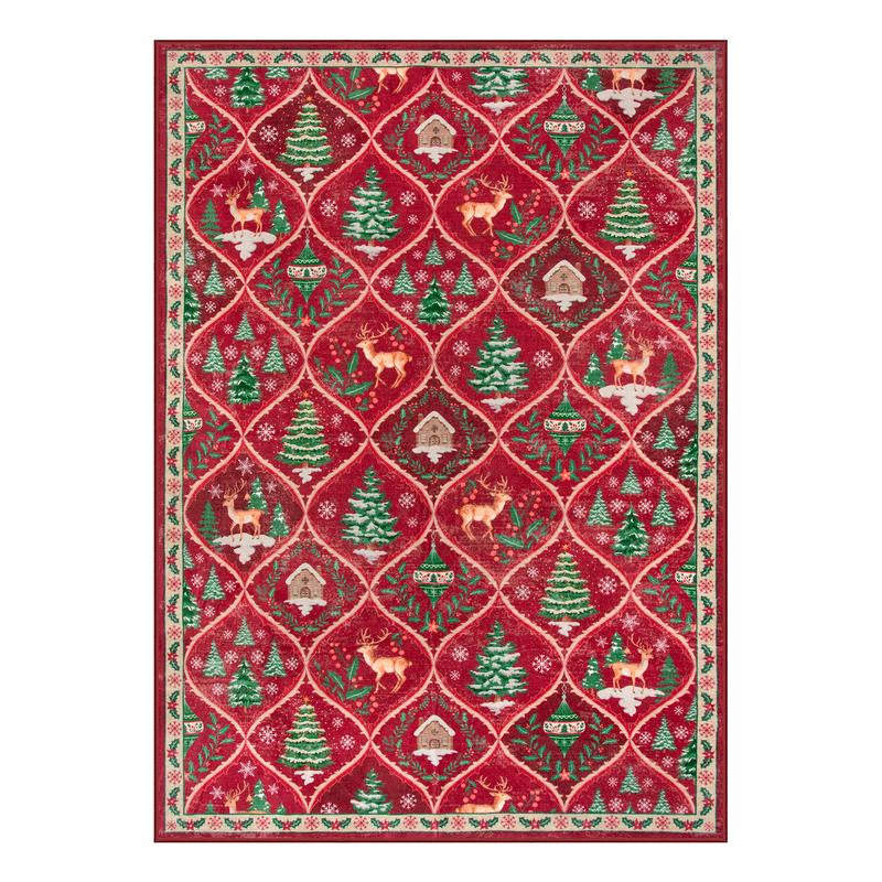 Lahome Christmas Rug Runners for Hallways,Kitchen Rugs Non Slip Washable Entryway Carpet Runner,Soft Christmas Tree Santa Claus Runners for Bathroom Holiday Decor