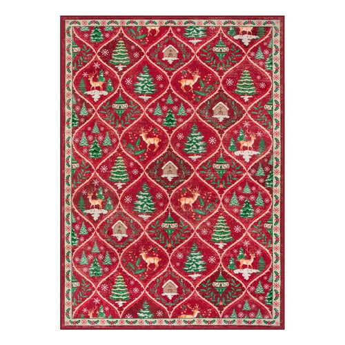 Lahome Christmas Rug Runners for Hallways,Kitchen Rugs Non Slip Washable Entryway Carpet Runner,Soft Christmas Tree Santa Claus Runners for Bathroom Holiday Decor